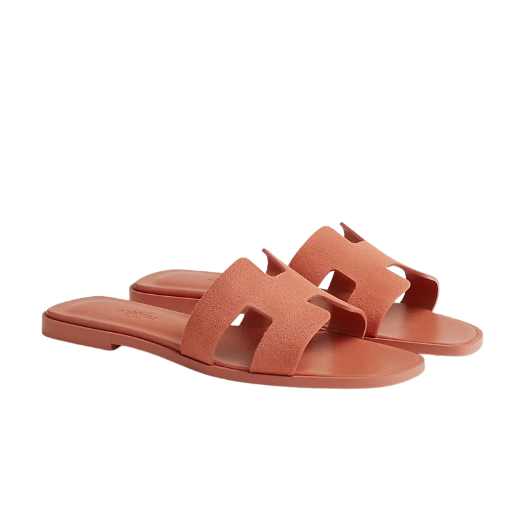 Luxury Leather Slide Sandals - Signature Geometric Detail