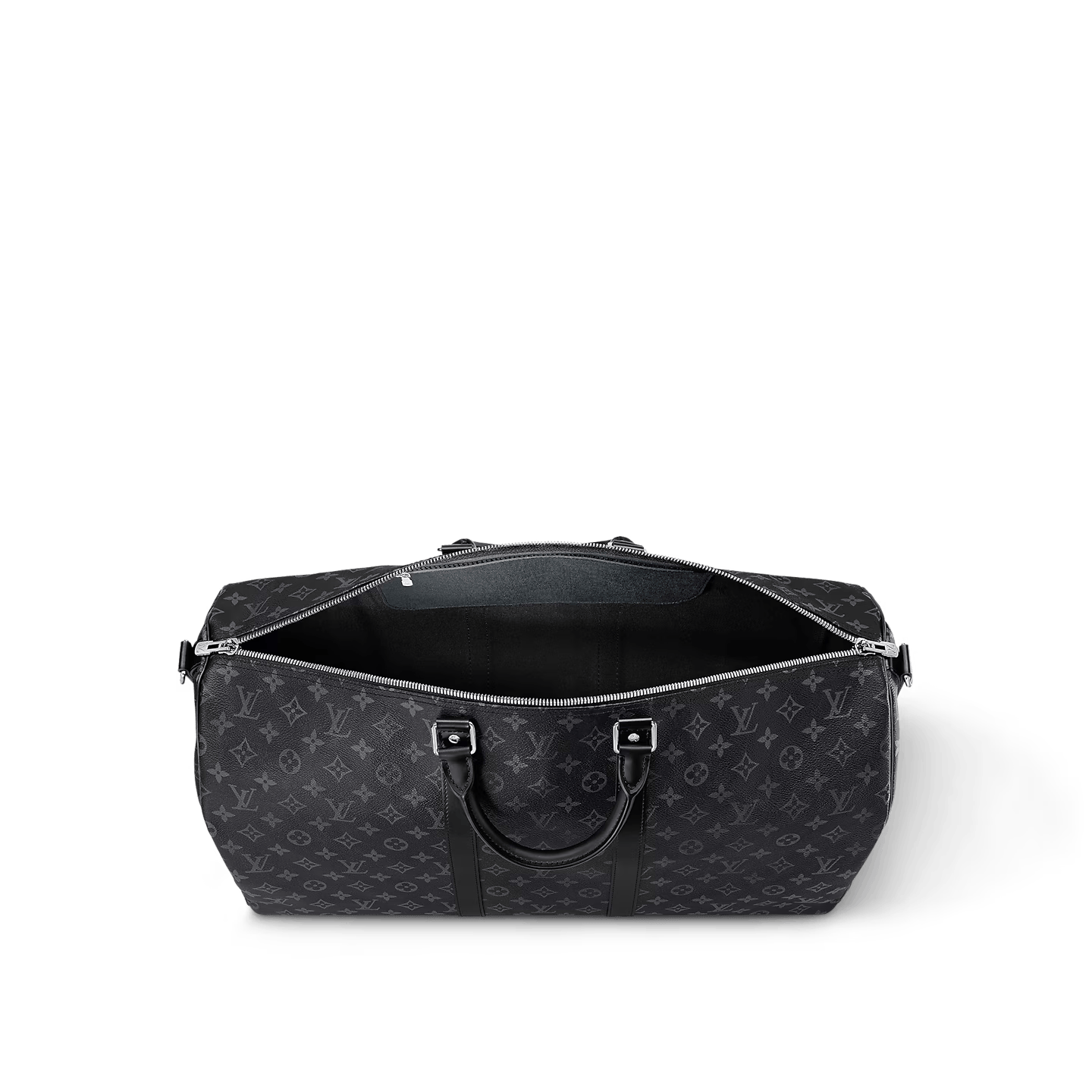 Luxury black travel duffle bag with detachable strap. Water-resistant, airline-approved size, and premium materials - the ultimate weekender bag for discerning travelers.