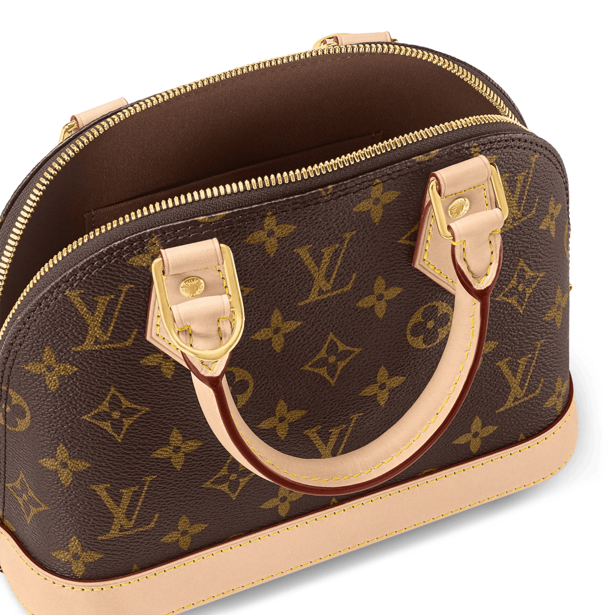 Beige textured crossbody bag with gold clasp on model