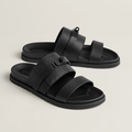 Iconic H Full Black Buckle Men Sandal