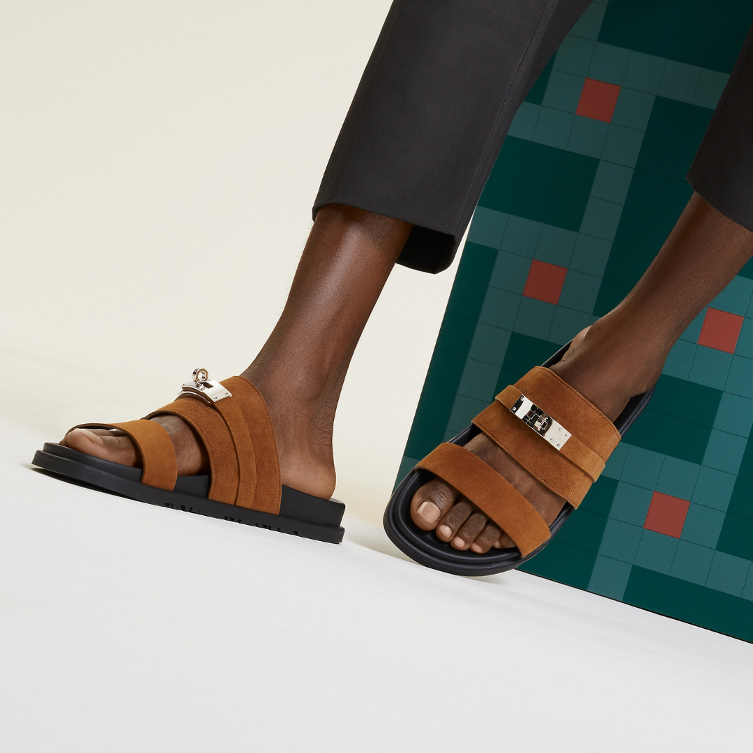 Iconic H Brun Buckle Men Sandal