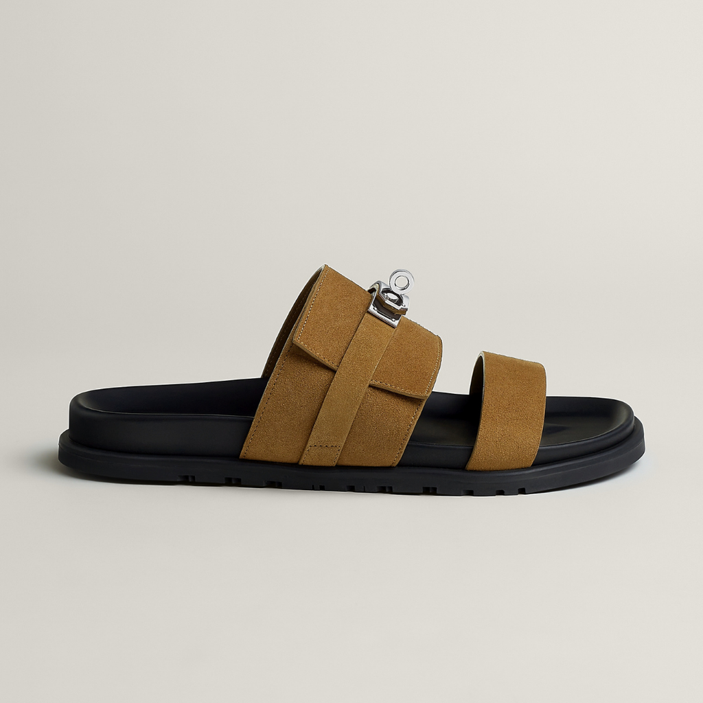Iconic H Brun Buckle Men Sandal