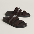 Iconic H Brown Buckle Men Sandal