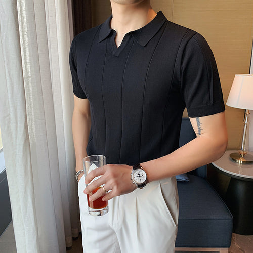Chemise Col V – Élégance Minimaliste