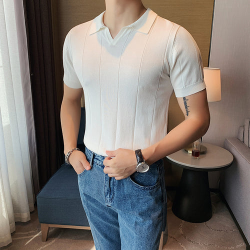Chemise Col V – Élégance Minimaliste