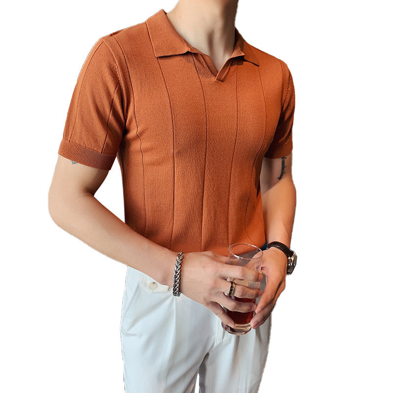 Chemise Col V – Élégance Minimaliste