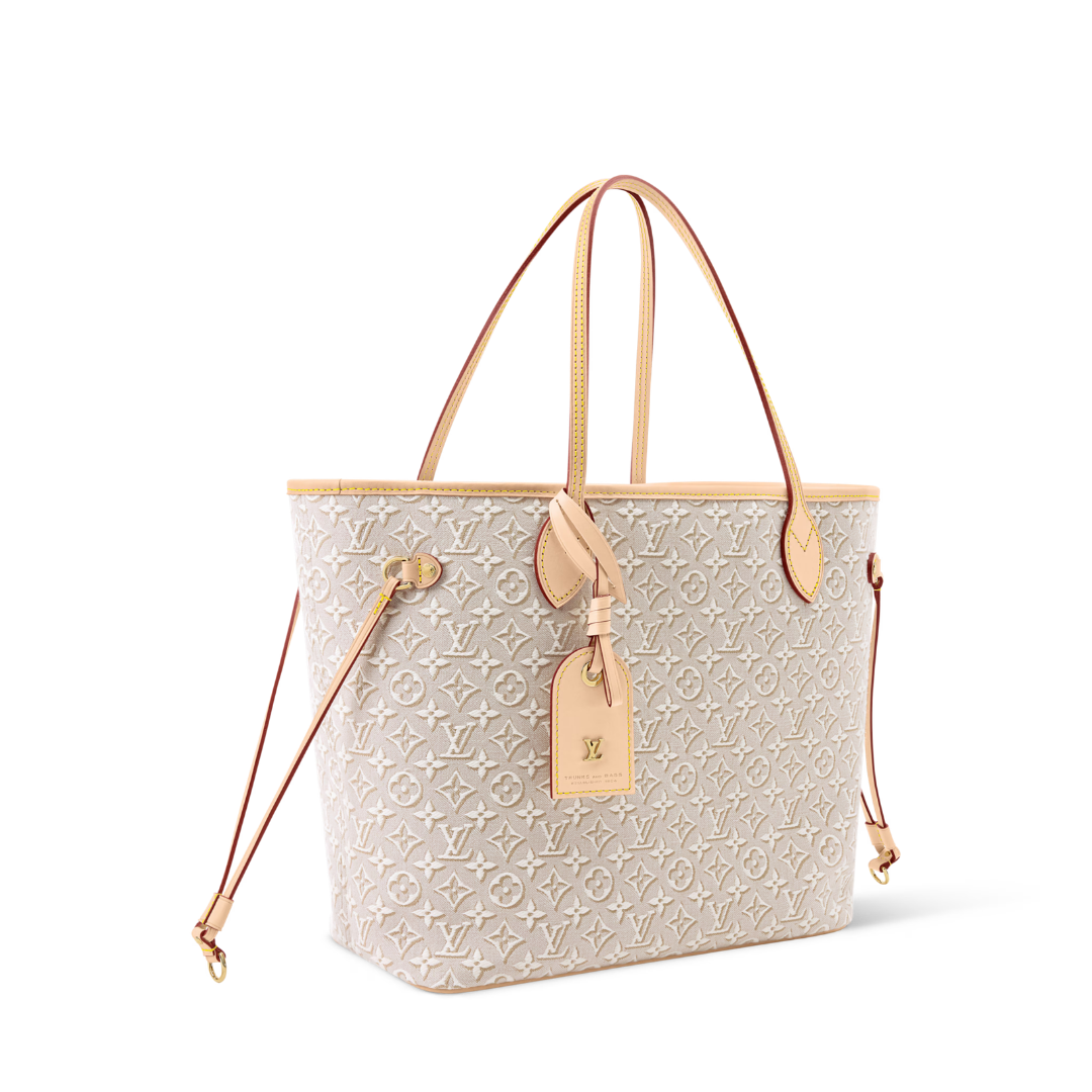 Spaced M white cotton handbag 47