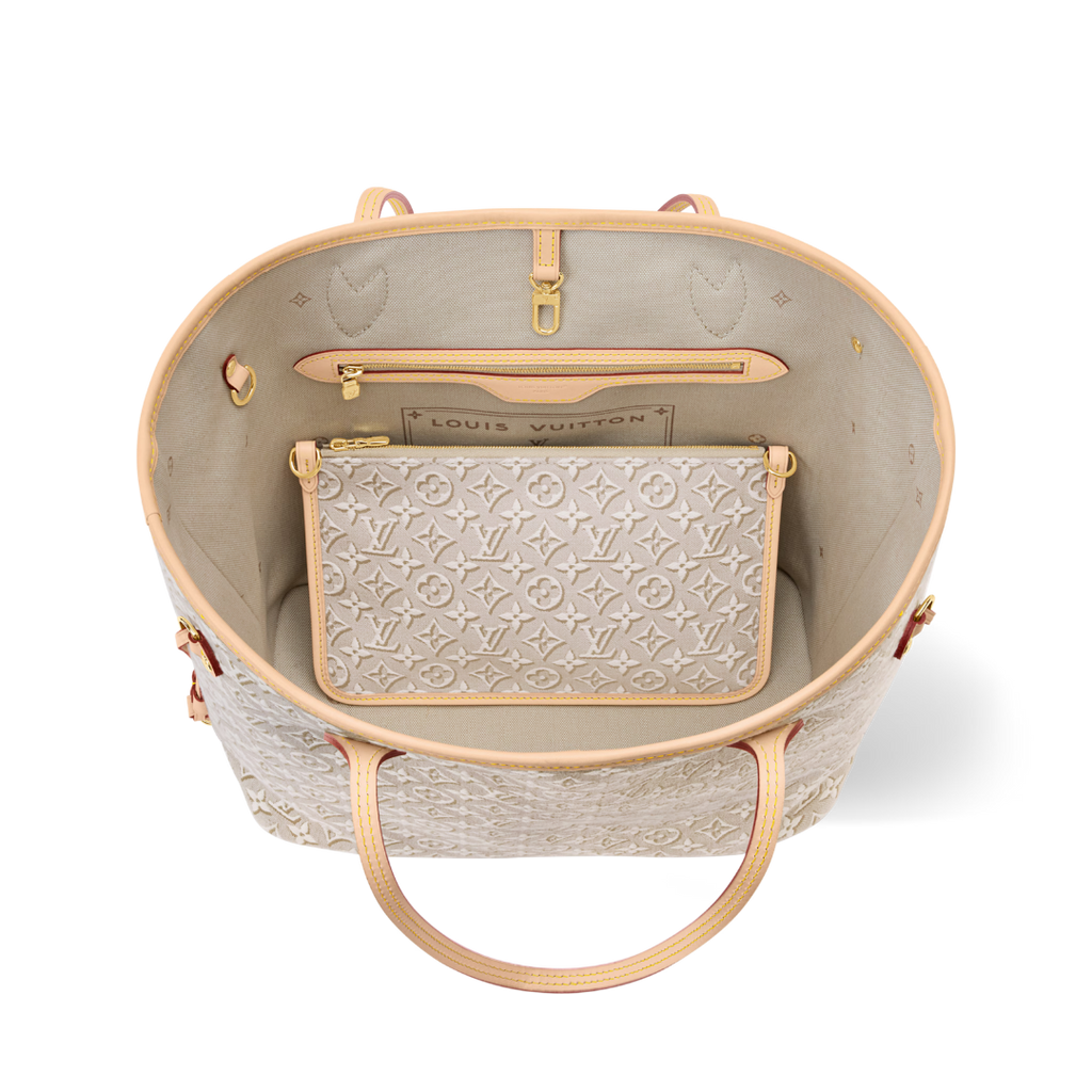 Spaced M white cotton handbag 47