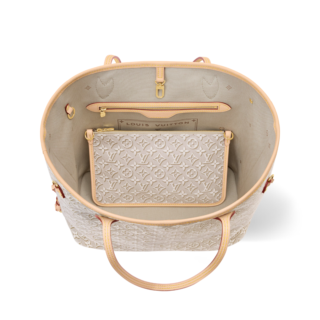 Spaced M white cotton handbag 47