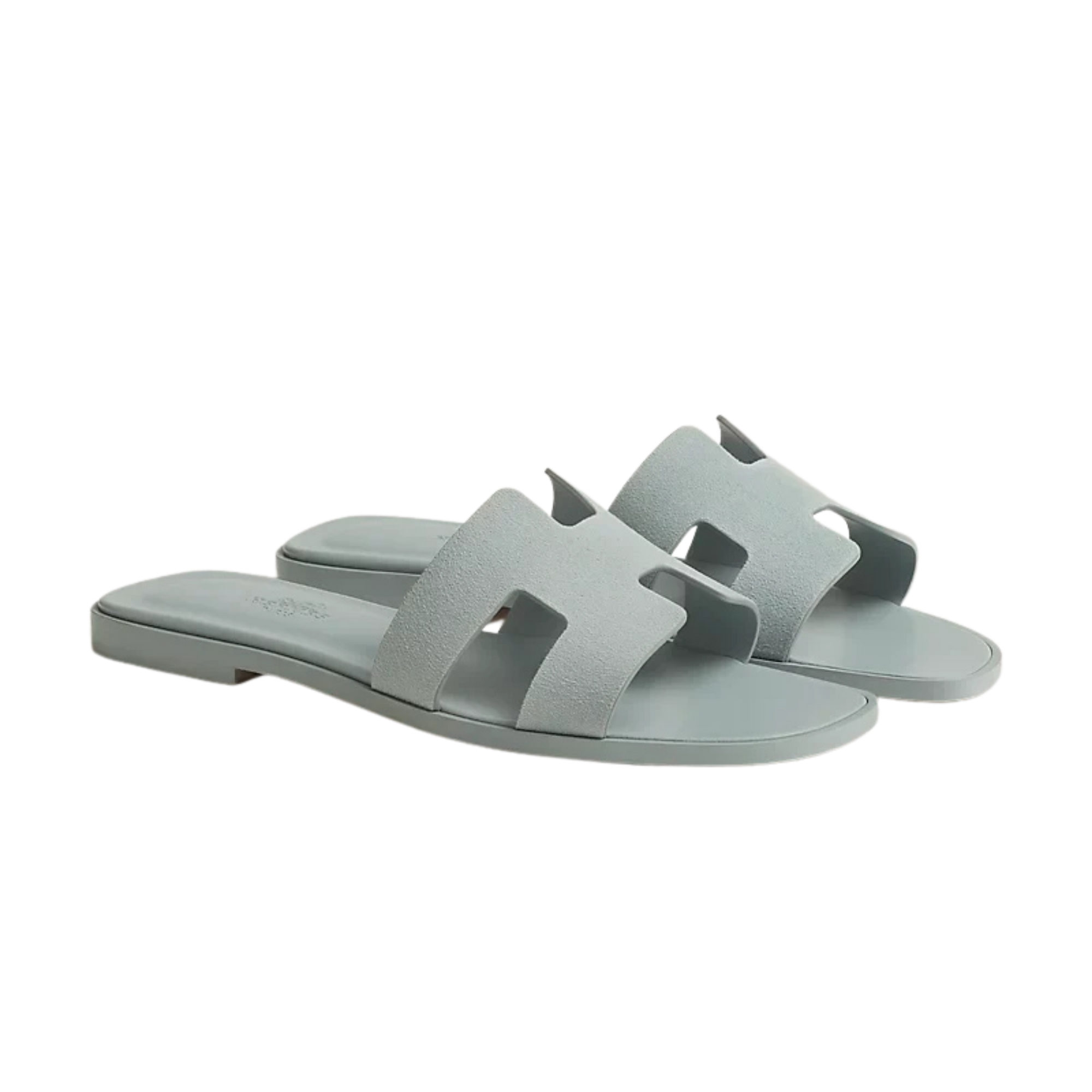 Luxury Leather Slide Sandals - Signature Geometric Detail