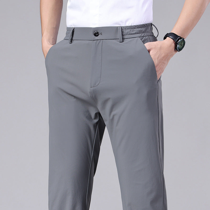 Pantalon de détente en laine à coupe droite
