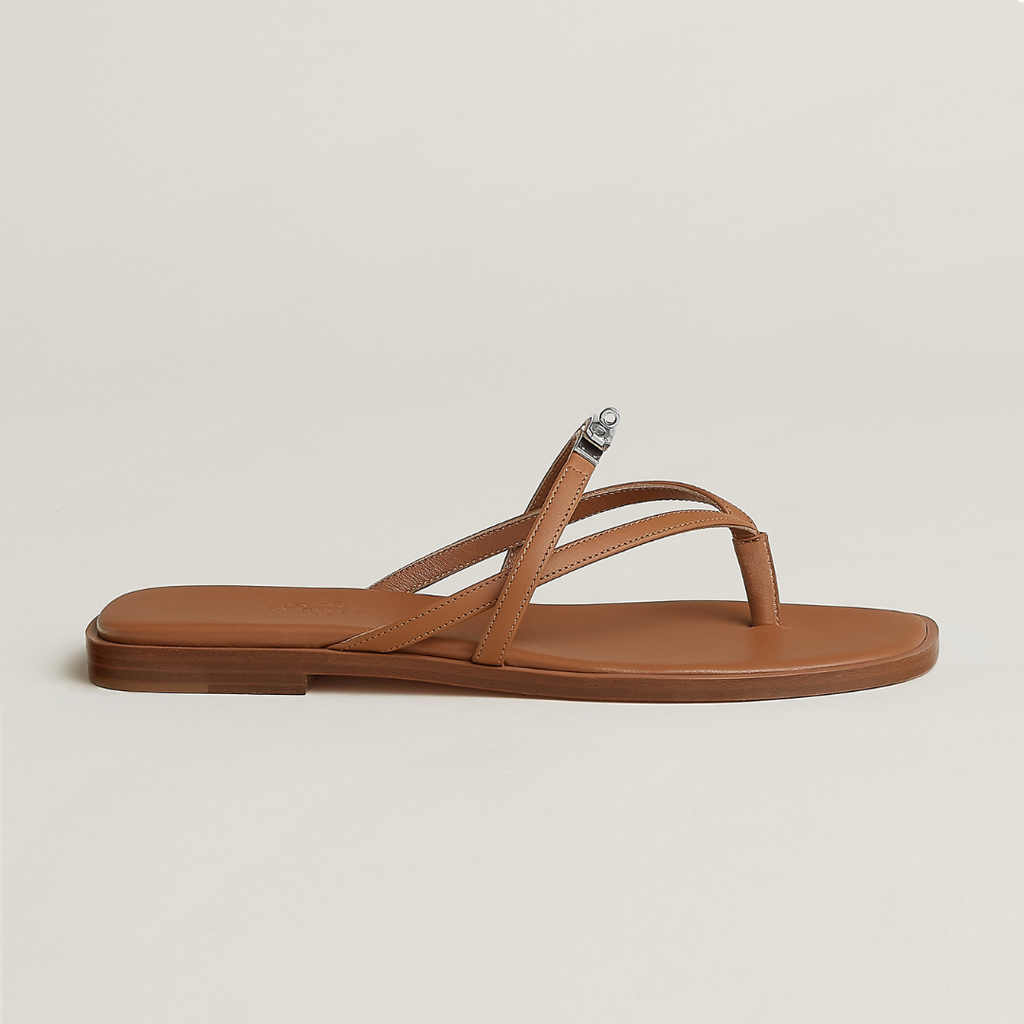 Mademoiselle Brown leather Sandal