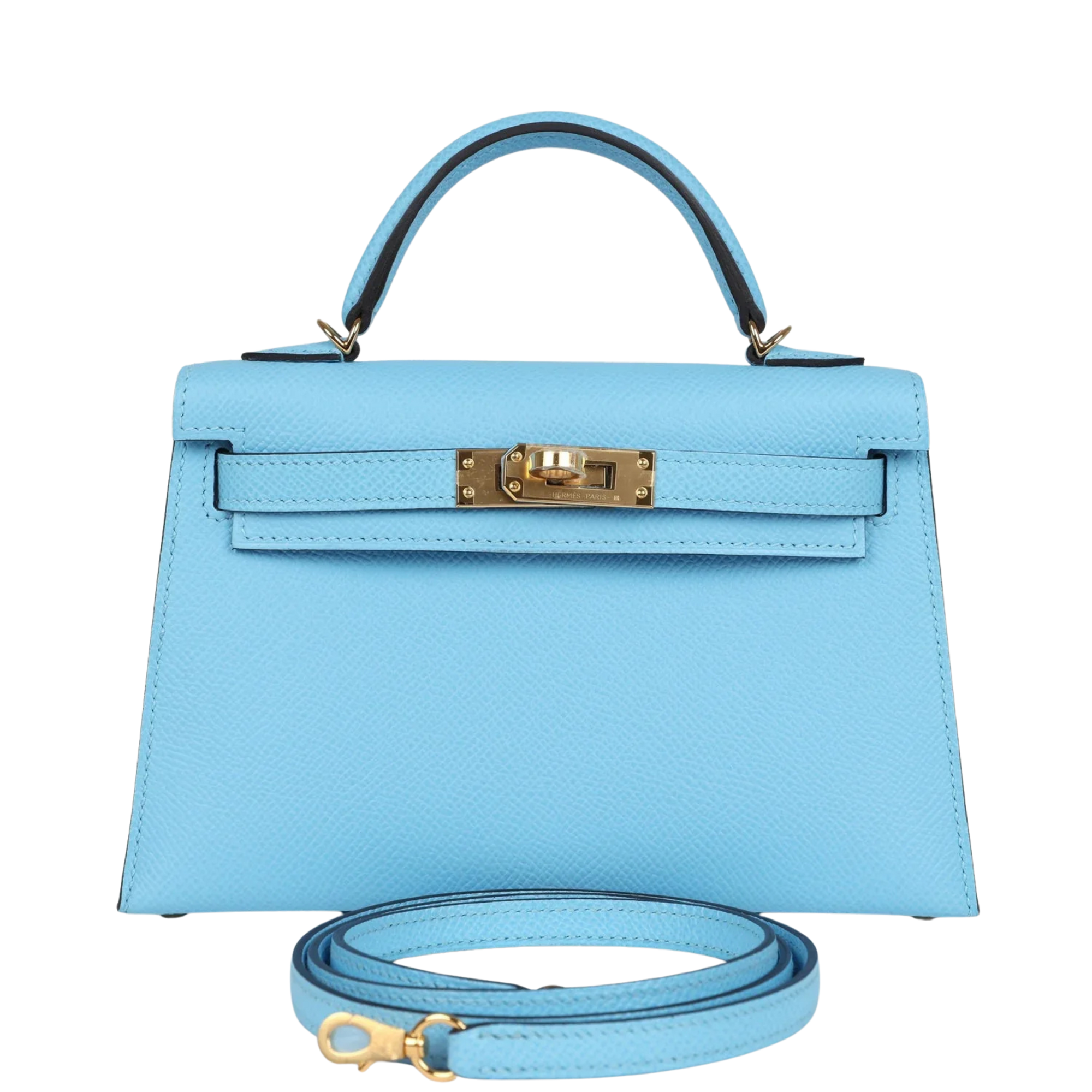 Structured Leather Tote Bag - Signature Geometric Accent
