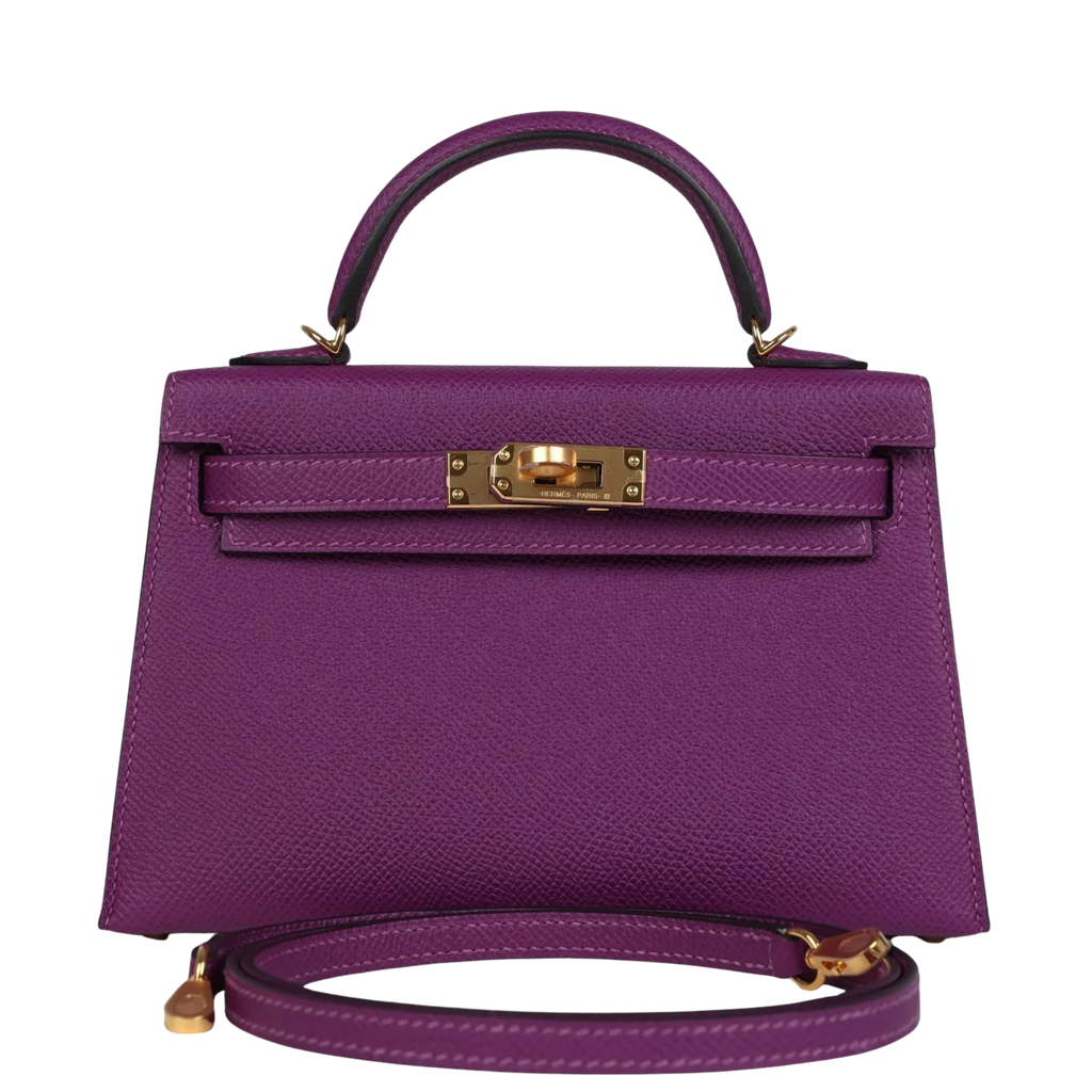 Structured Leather Tote Bag - Signature Geometric Accent