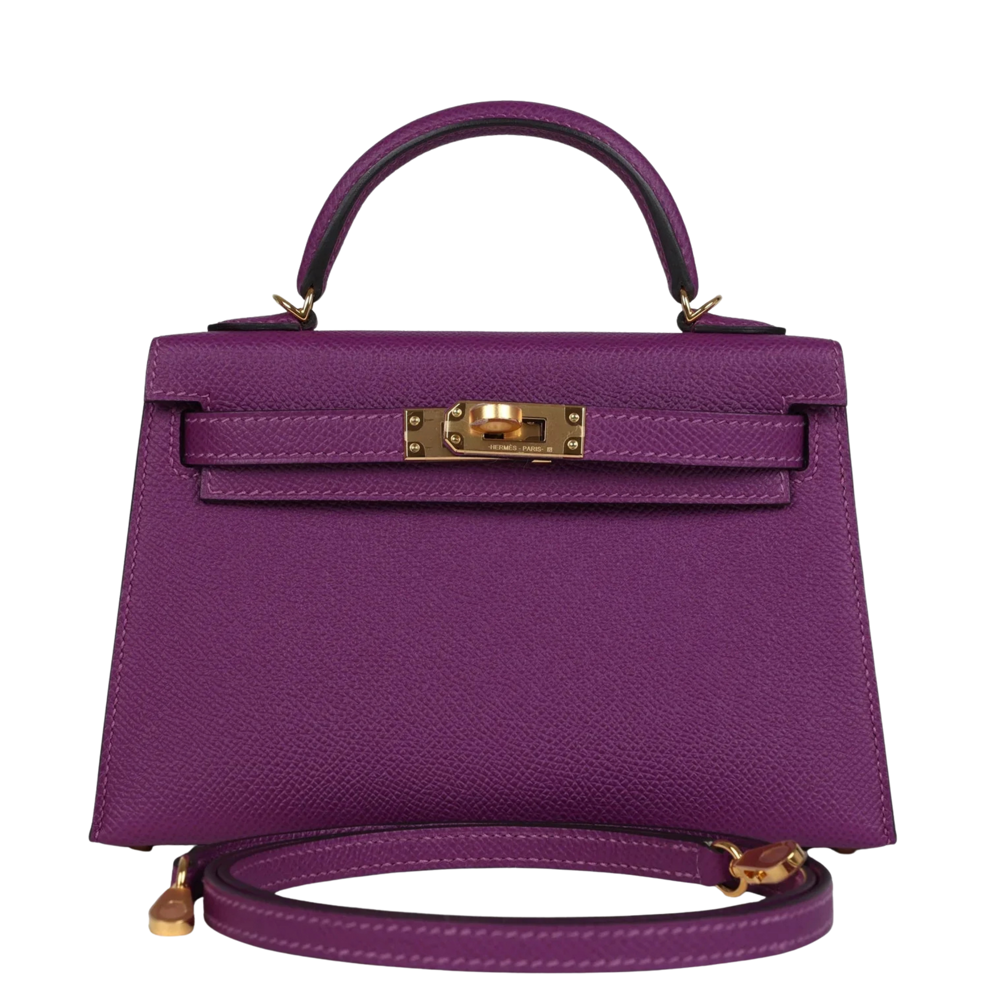 Structured Leather Tote Bag - Signature Geometric Accent