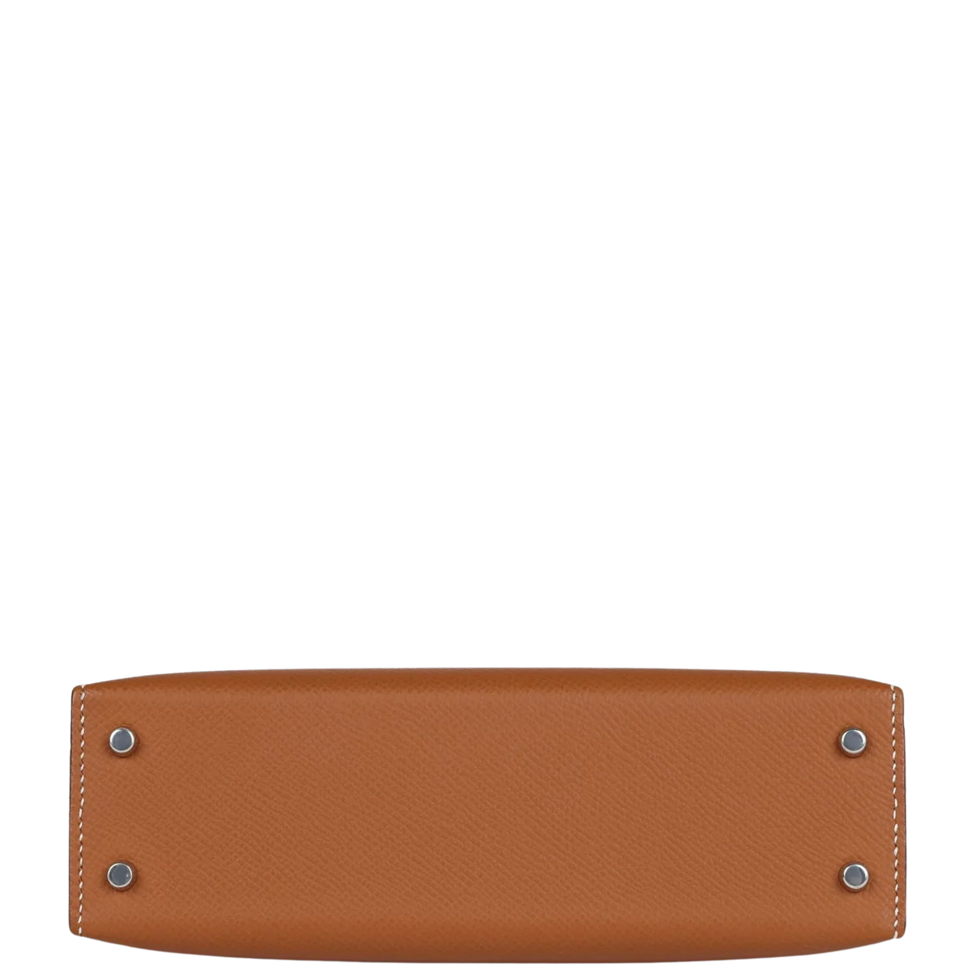 Structured Leather Tote Bag - Signature Geometric Accent