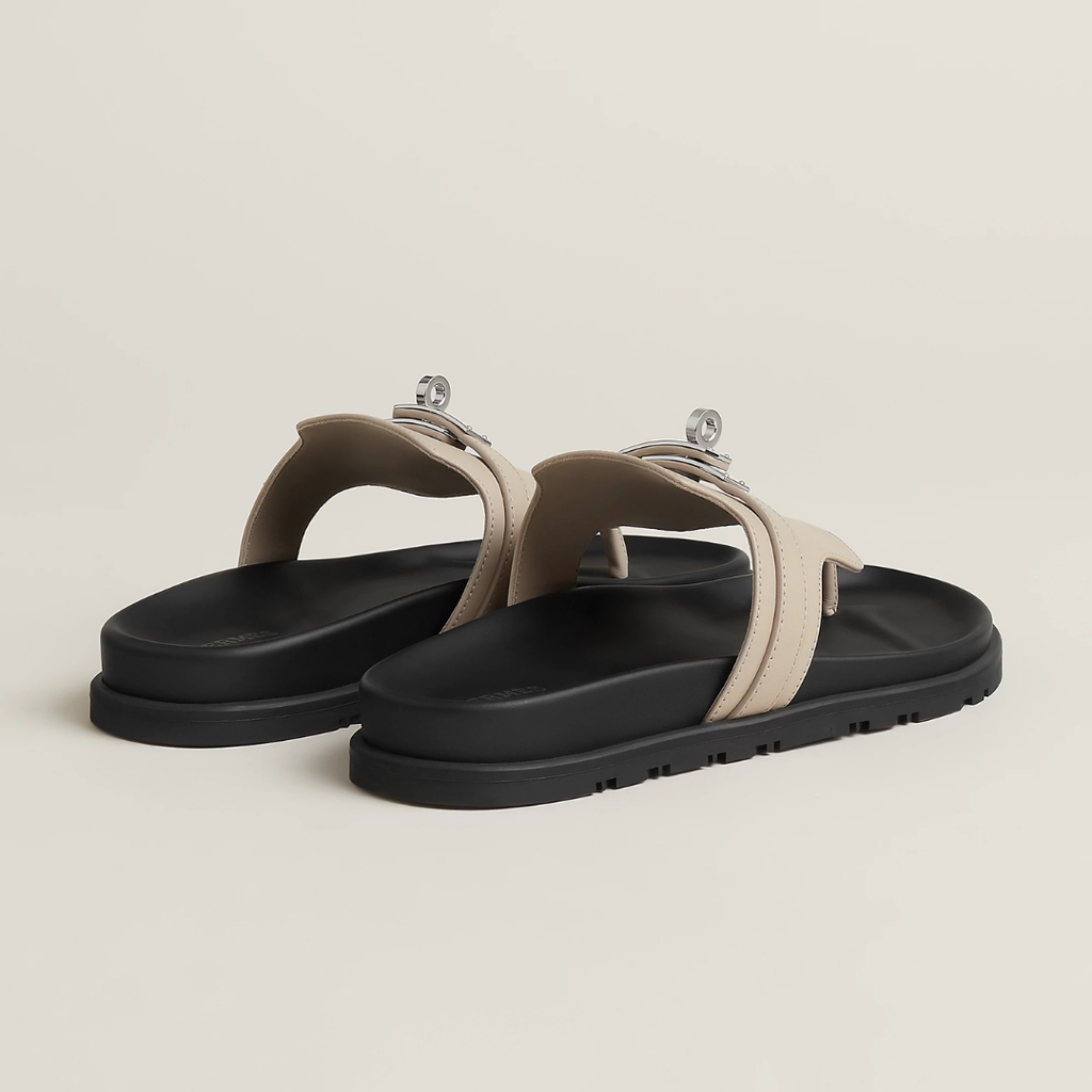 Iconic H Leather Beige Sandal