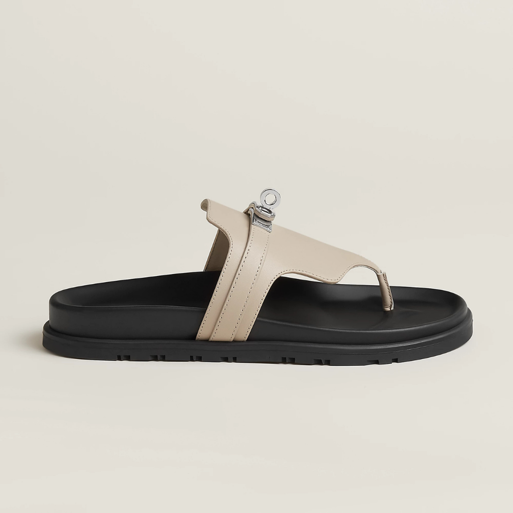 Iconic H Leather Beige Sandal