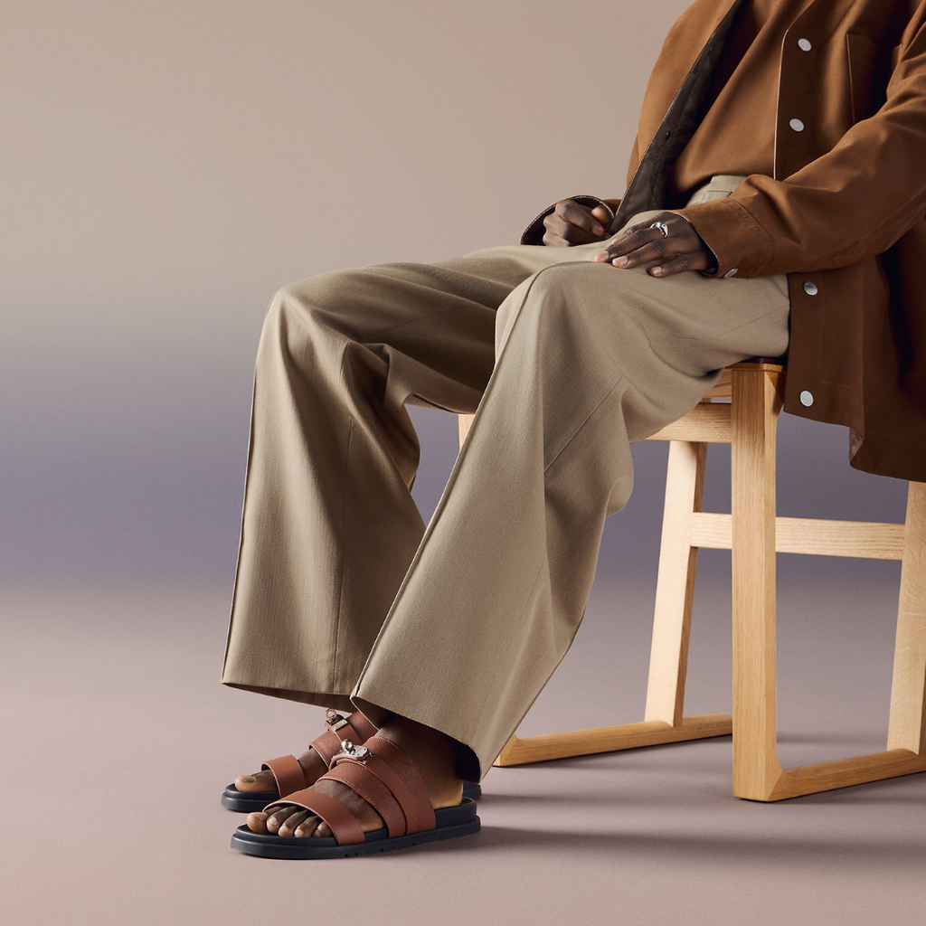 Iconic H Gold Buckle Men Sandal