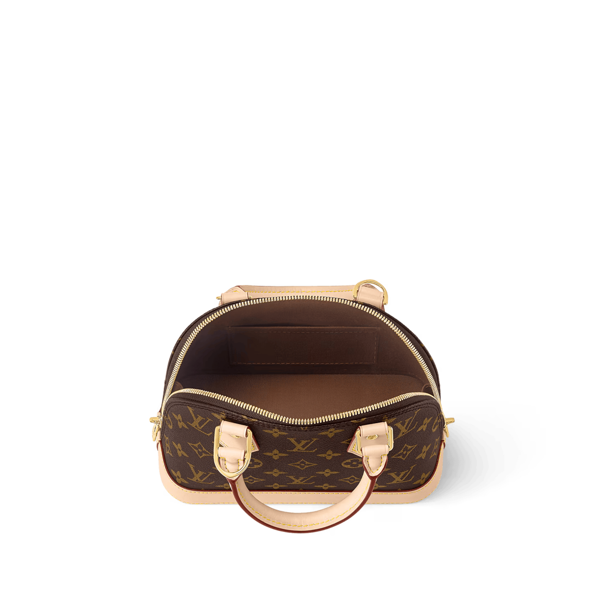Beige textured crossbody bag with gold clasp on model