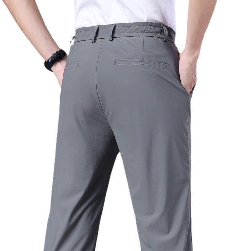 Pantalon de détente en laine à coupe droite
