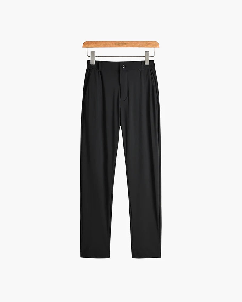 Pantalon de détente en laine à coupe droite