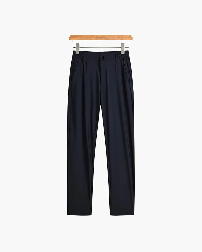 Pantalon de détente en laine à coupe droite